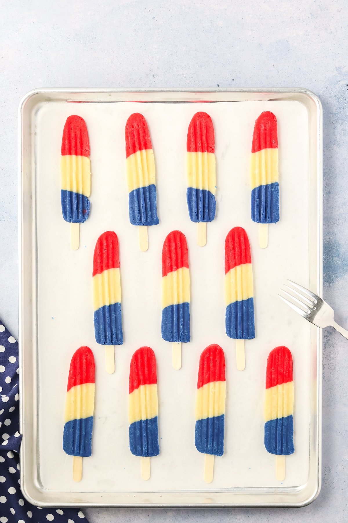 rocket cookies on a baking sheet