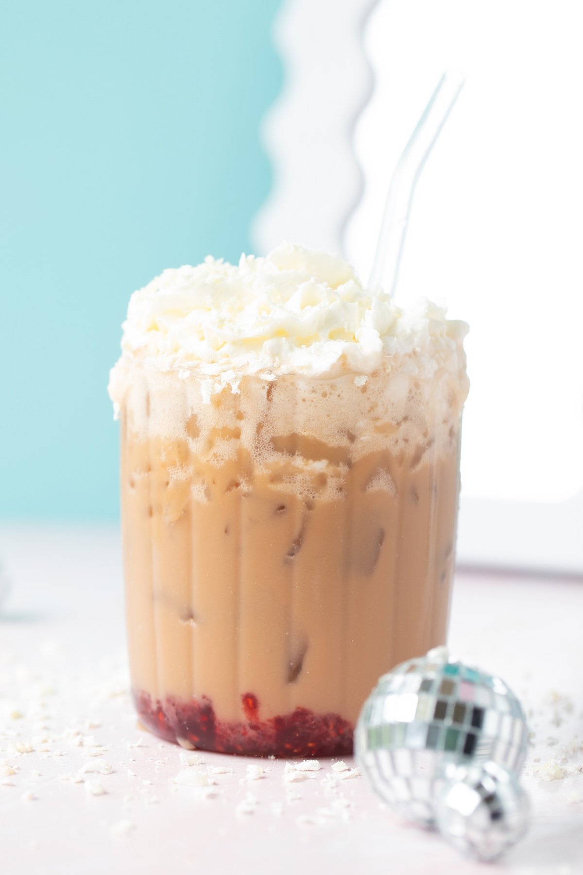 raspberry jam dirty soda with white chocolate mocha creamer
