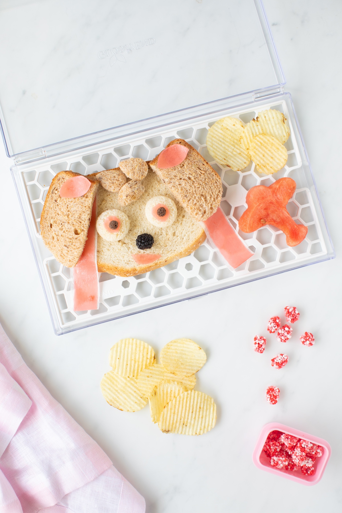 cute paw patrol skye sandwiches. fun movie or show snack or lunch pairing