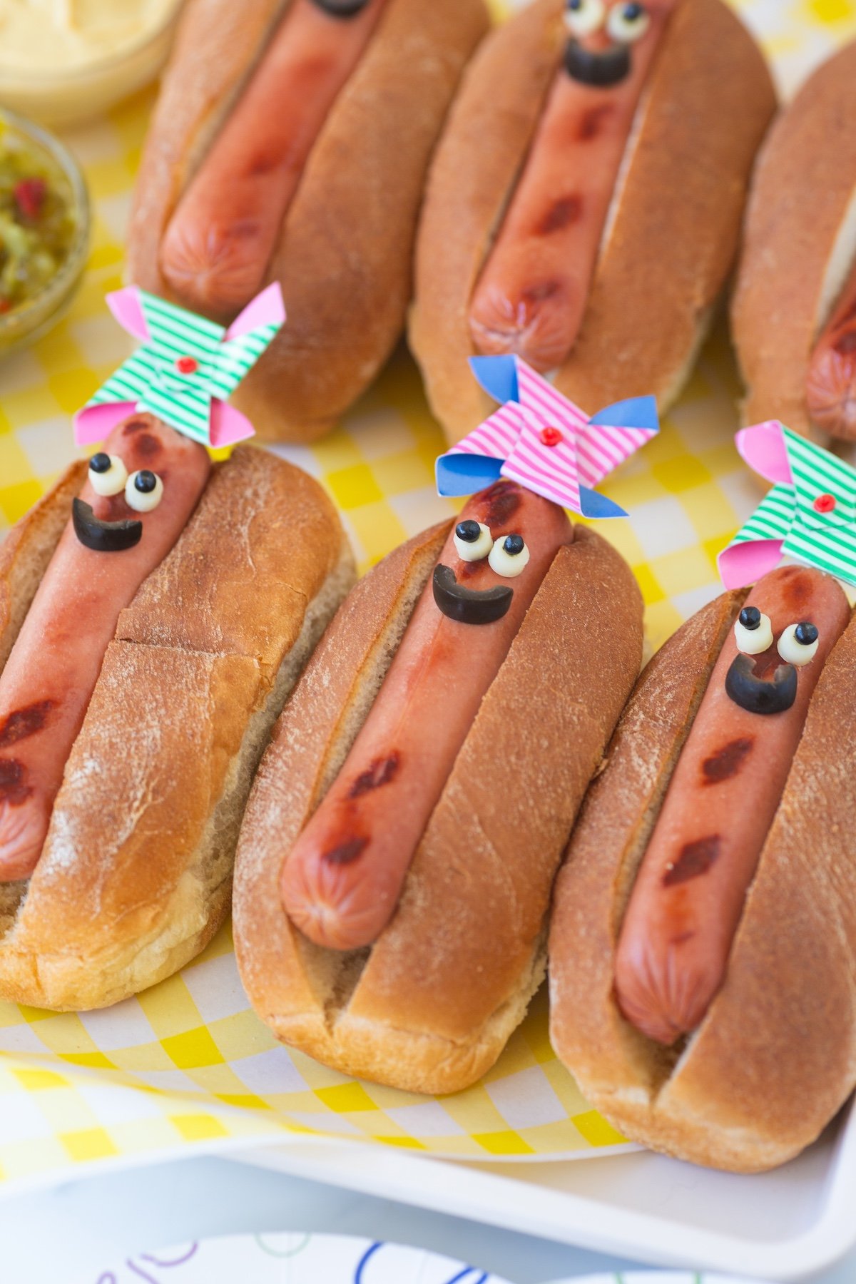 weenie bar inspired by spongebob. Cute hot dogs.